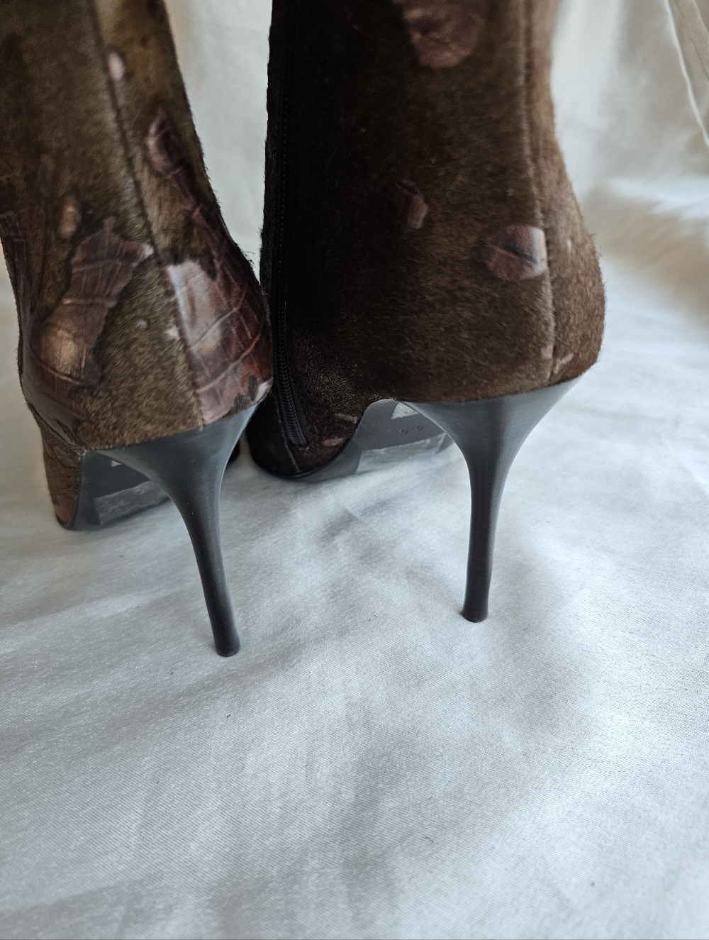 Jeffrey Campbell Proposal Boots in in Brown Croc Sz 6.5 - Picture 13 of 16